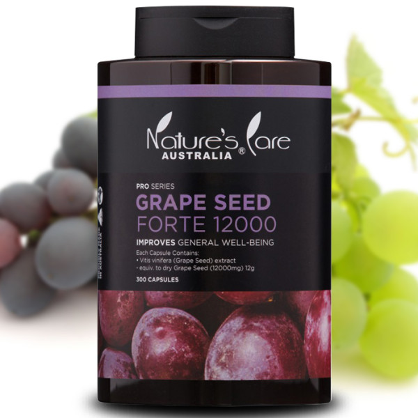 Nature's Care Pro 黑金系列 Grape Seed Forte 12000mg 高單位葡萄籽 300粒/膠囊 Nature's Care Pro 黑金系列 Grape Seed Forte 12000mg 高單位葡萄籽 300粒/膠囊