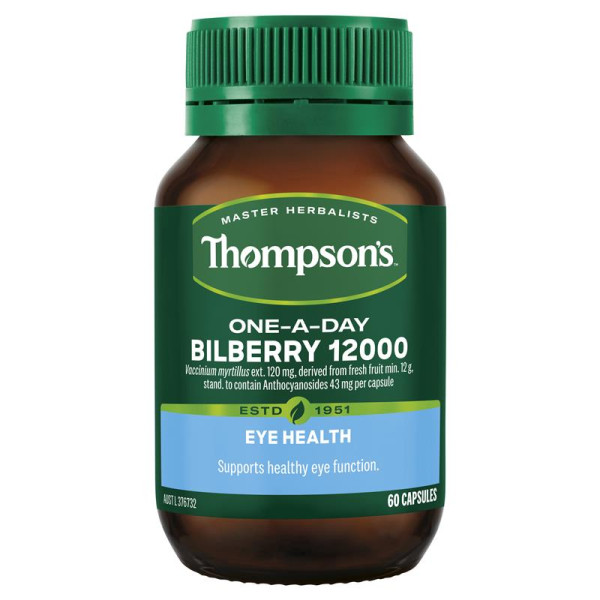 Thompson's 湯姆森 Bilberry 12000mg 山桑子護眼60粒/膠囊
