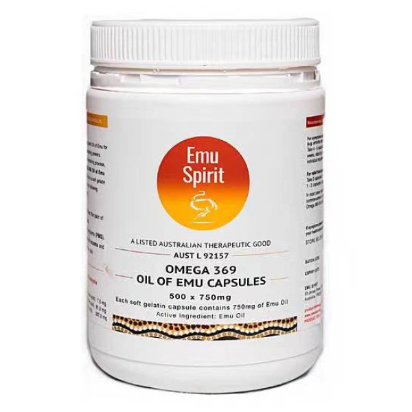 Emu Spirit  Omega  369  Oil of Emu 純鴯鶓油 500粒/膠囊